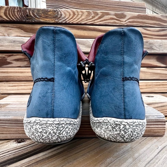 Rieker Liv Blue Ankle Zip Boot! EUC! - Picture 2 of 16
